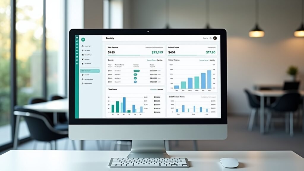 Bookkeeping software screen showing income categories