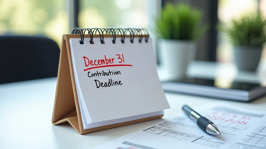Calendar showing December 31 contribution deadline