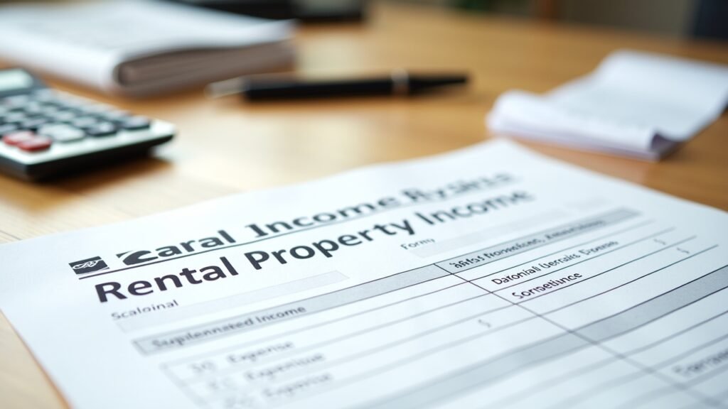 IRS Schedule E tax form for rental property income