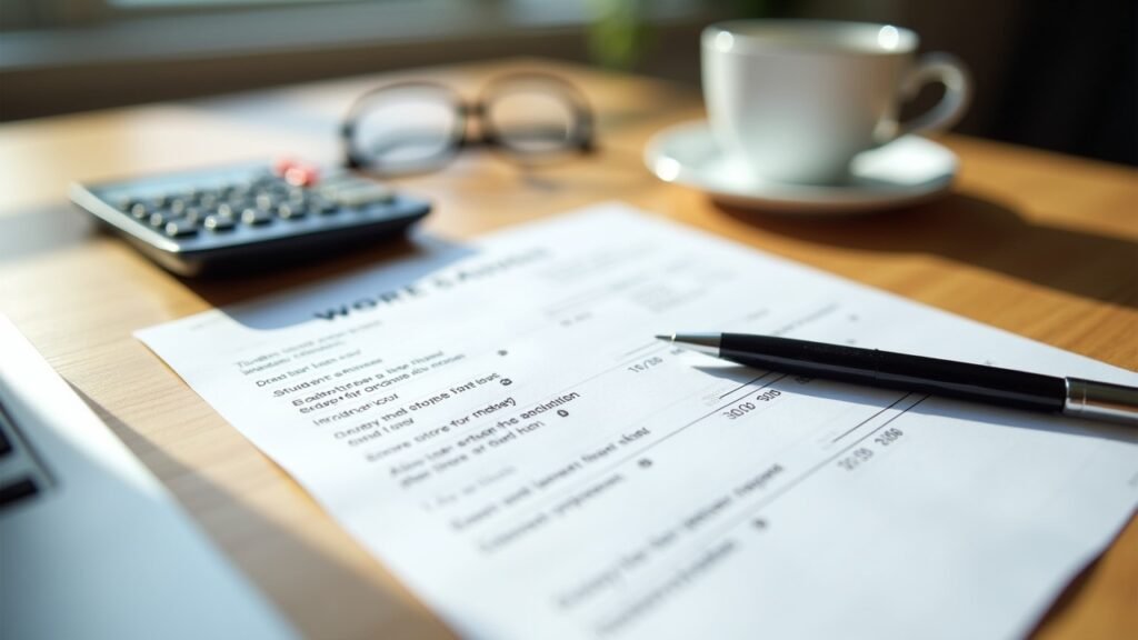 Student loan interest deduction form spread on desk