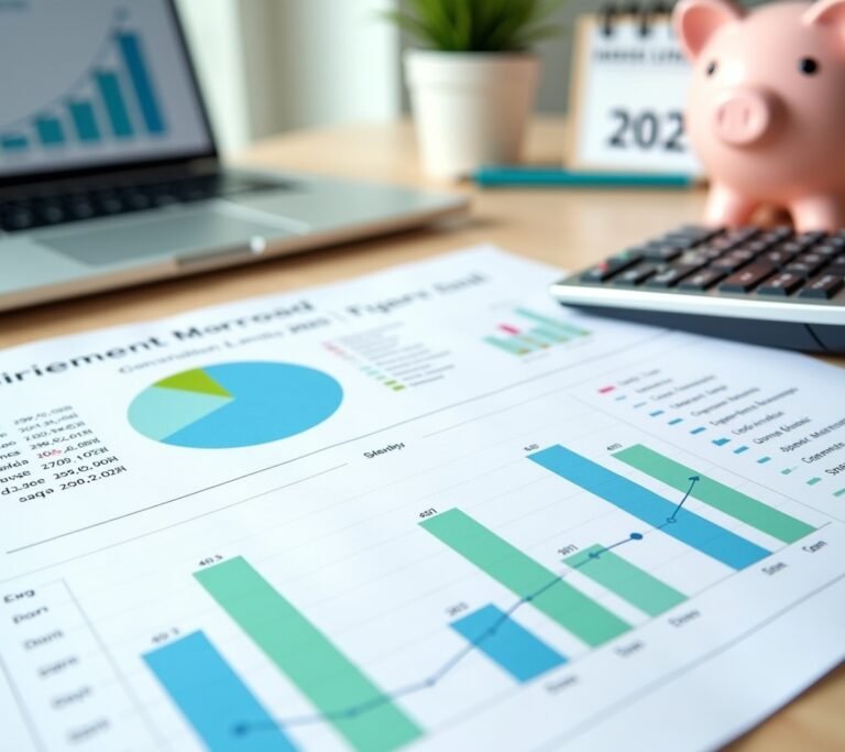 Person reviewing 2025 retirement contribution limit table
