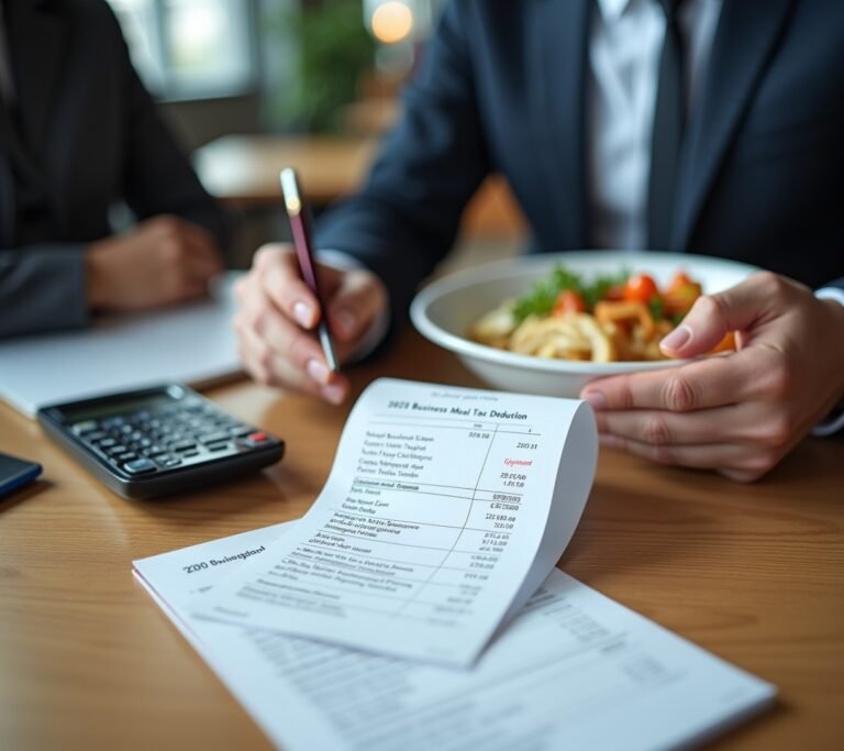 Business professionals having lunch meeting at restaurant