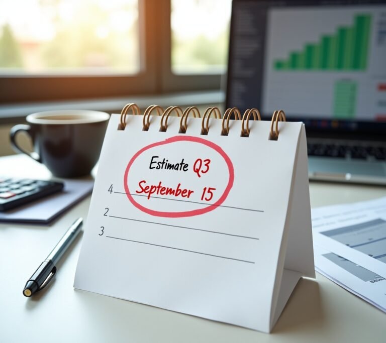 Freelancer checking September tax deadline on phone