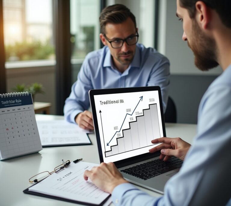 Retiree reviewing Roth conversion strategy documents