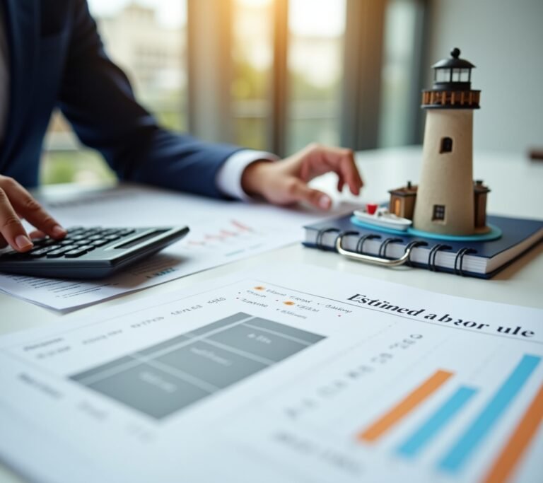 Self-employed worker calculating safe harbor threshold
