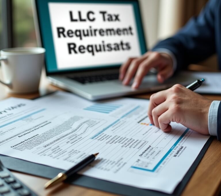 Business owner reviewing LLC tax filing options
