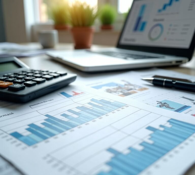 Business owner reviewing equipment depreciation schedule