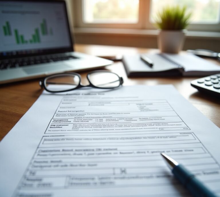 Person filing IRS extension form on laptop at home
