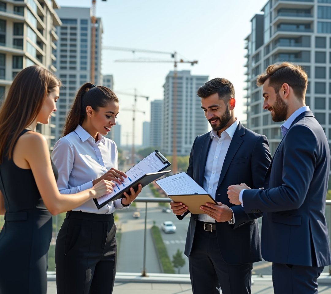 Investor reviewing opportunity zone map and documents