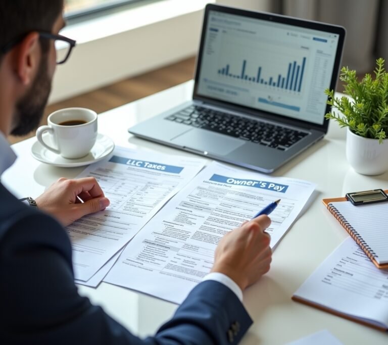 LLC owner reviewing compensation and tax options